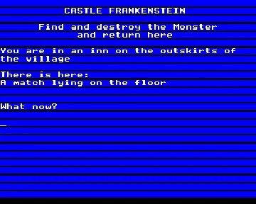 Castle Frankenstein (198x)(IJK Software) screen shot game playing